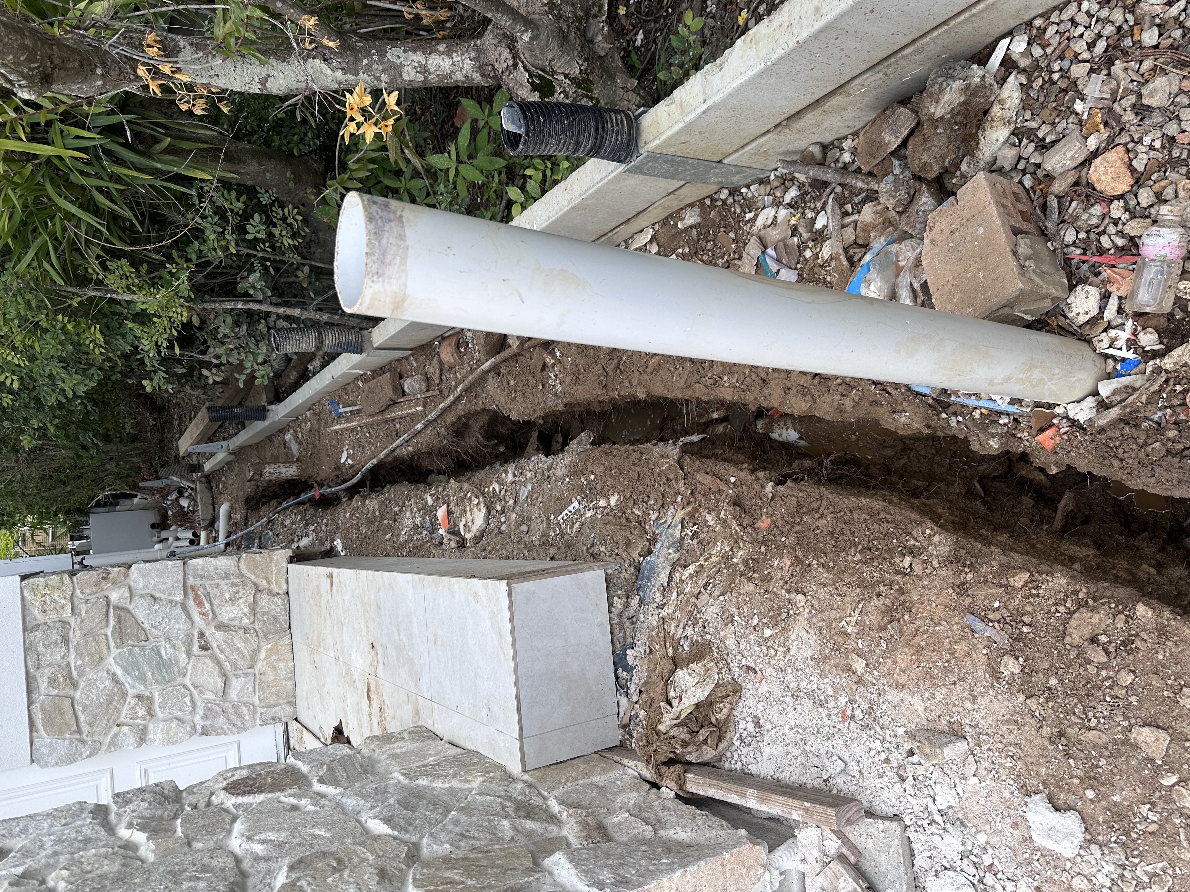 Gas line trenching project