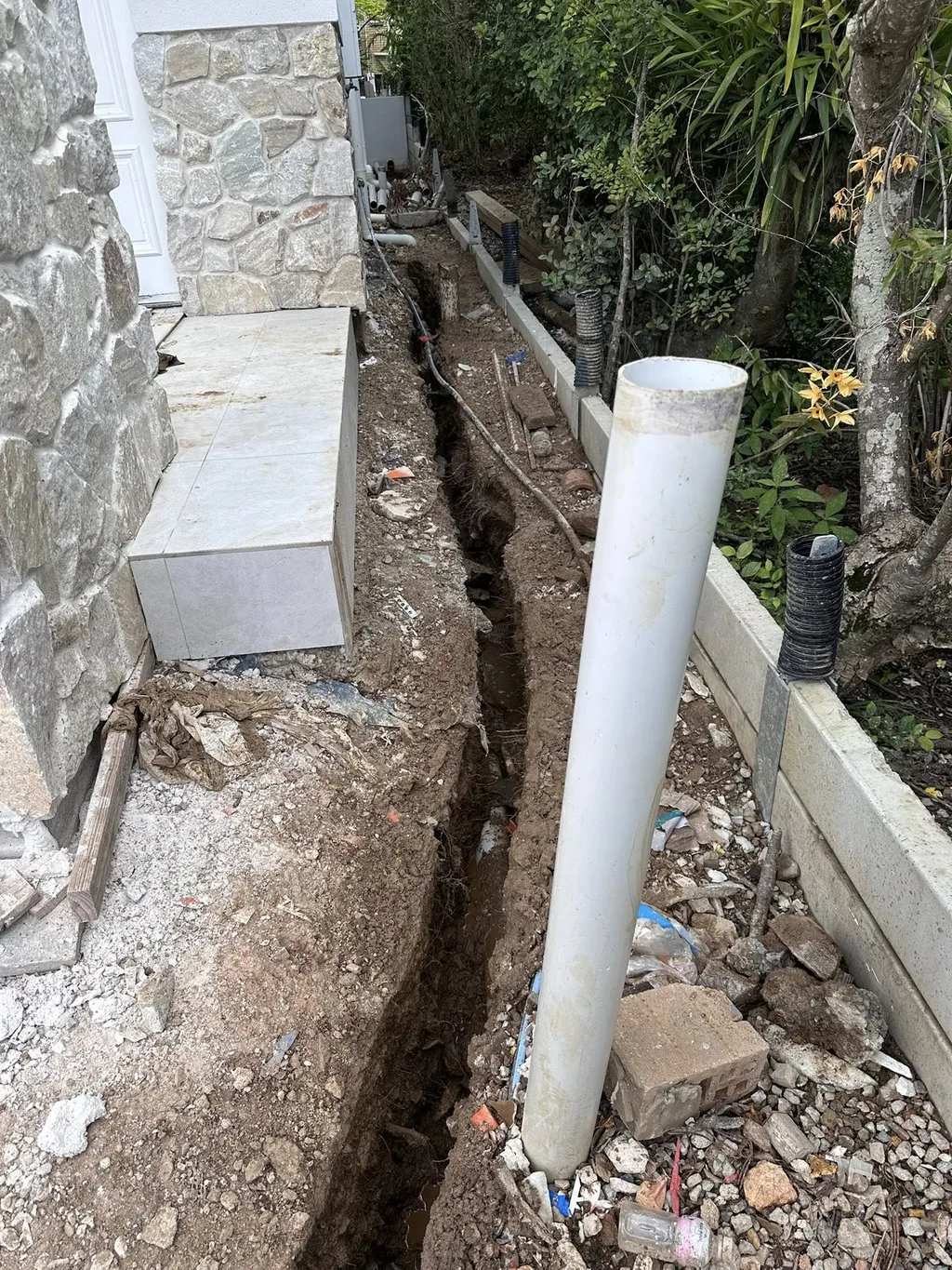 Gas line trenching project